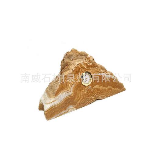 天然大理石时钟欧式轻奢台钟客厅玄关样板房创意时钟摆件