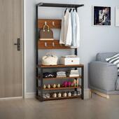 柜衣帽柜 凳门厅柜鞋 简易客厅衣服架子落地衣帽架鞋 架组合衣架换鞋