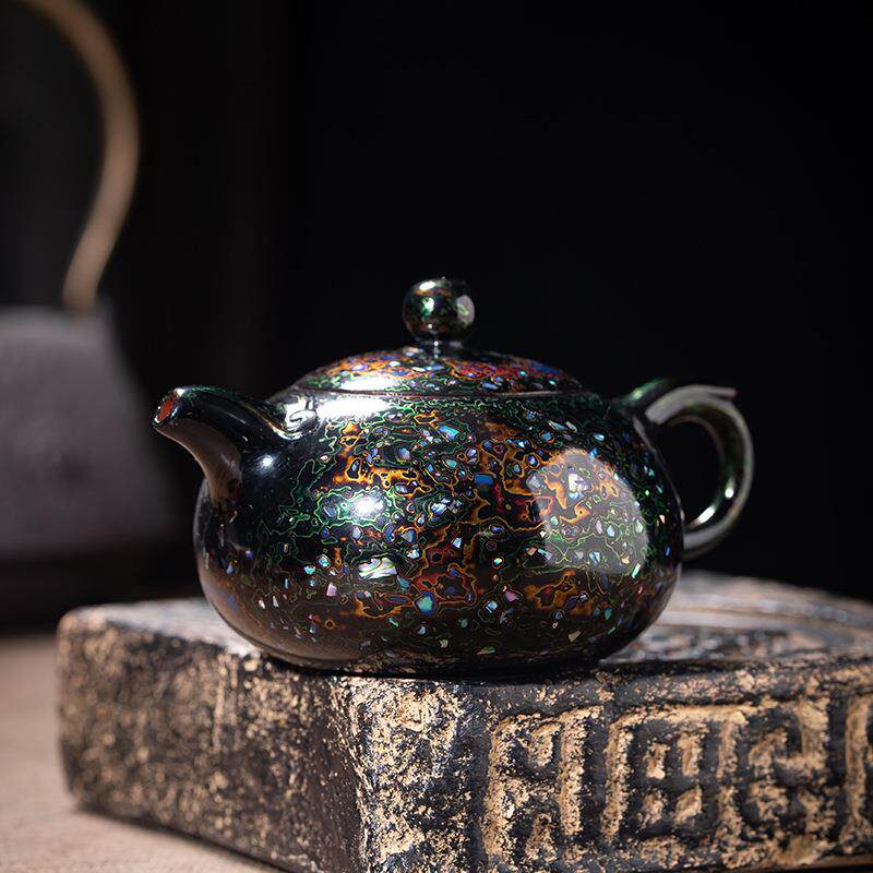 手工漆器茶具宜兴手工HY-711紫砂漆茶壶大中式家用大容量施泡纯茶
