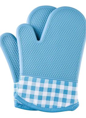 PK7J耐高温300℃硅胶手套微波炉烤箱家用厨房用加厚隔热防烫烤盘