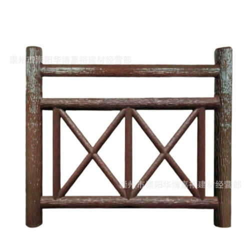 仿树皮建筑护栏 景区仿藤围栏 园林河道仿木栏杆仿竹防撞隔离栏
