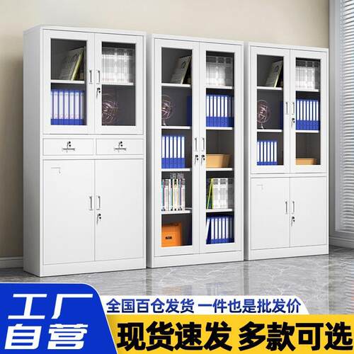 钢制文件柜办公室档案柜书柜办公柜书架财务凭证柜带锁铁皮更衣柜