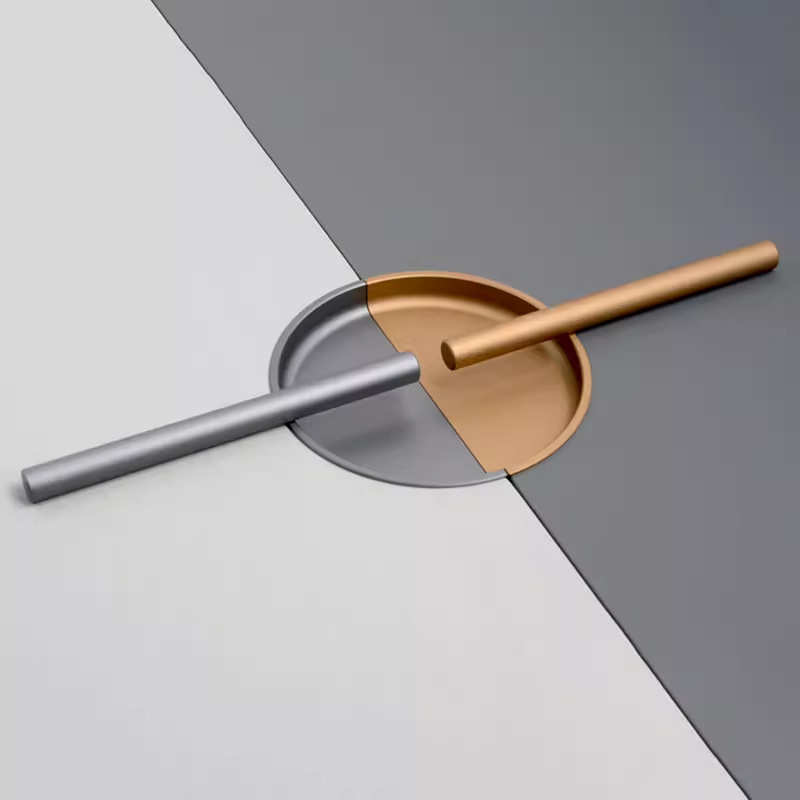 拉手柜形暗门开槽移简约隐半圆形衣屉明装门暗抽新款孔打平装qhc