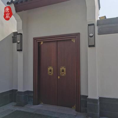 中式农村自建房大门别墅大门双门彷铜门庭院进户门锌合金防盗门