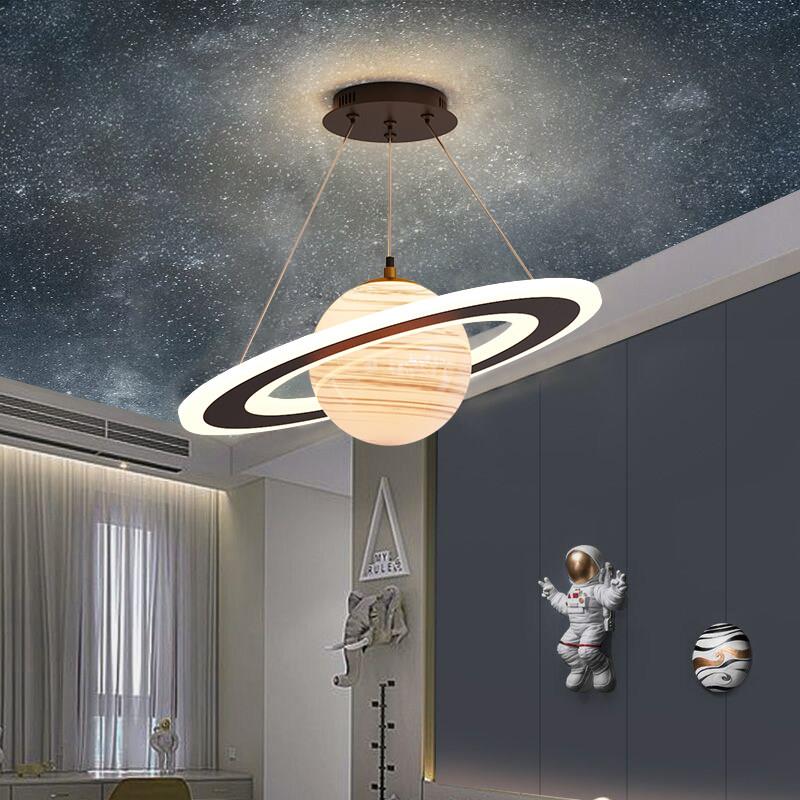 儿童房吊灯男孩女孩太空星球灯创意房间灯卧室灯现代简约网红灯具图片