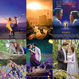 爱乐之城海报LaLaLand经典电影钢琴谱卧室咖啡馆墙贴客厅装饰墙画