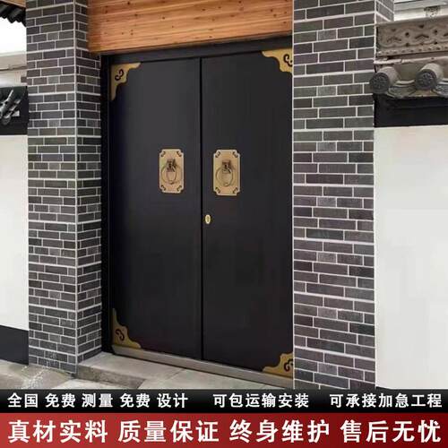 农村自建房大门别墅大门双开门防盗门自建房子母入户进户门铸铝门