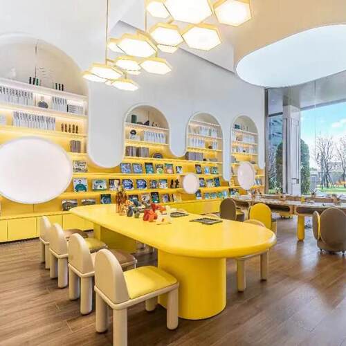 样品屋展示中心处儿童桌椅组合幼儿园书桌手工绘画桌学习桌培训桌