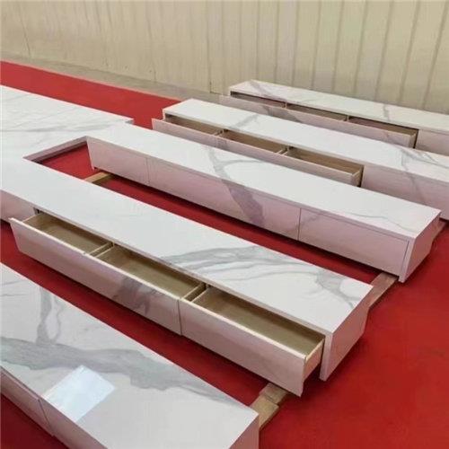 石板电视柜地板柜现代简单轻豪华极简主义家庭客厅咖啡桌电视柜鱼