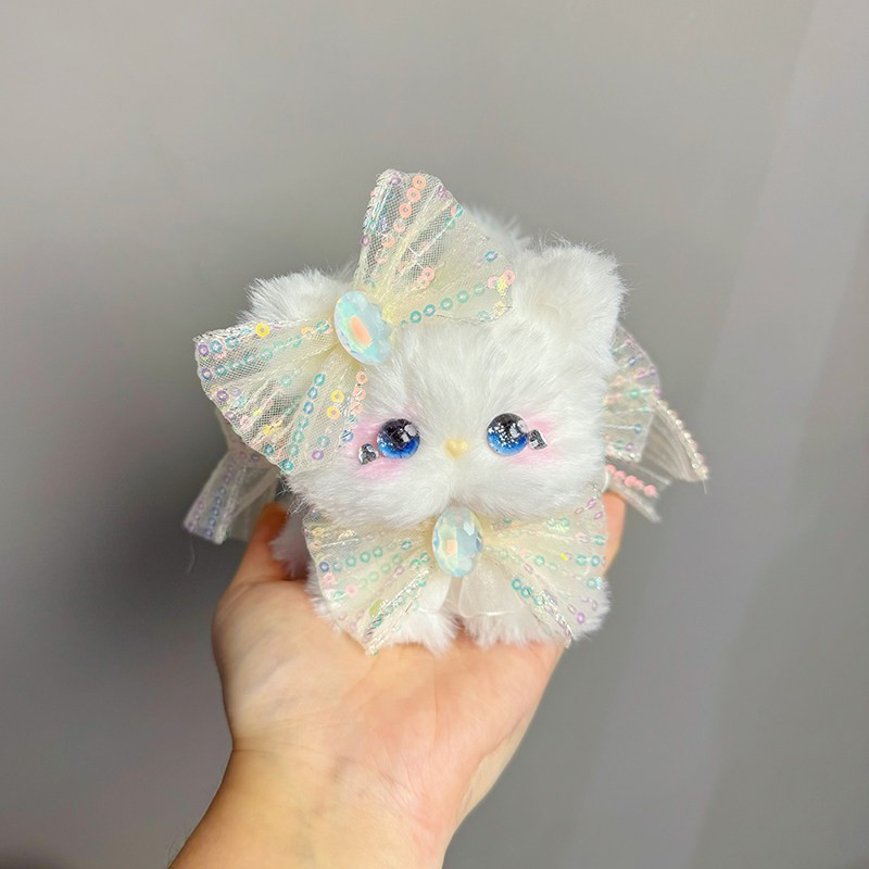 【手作猫咪玩偶】白猫公仔仿真毛绒玩具生日毕业礼物男女孩儿童