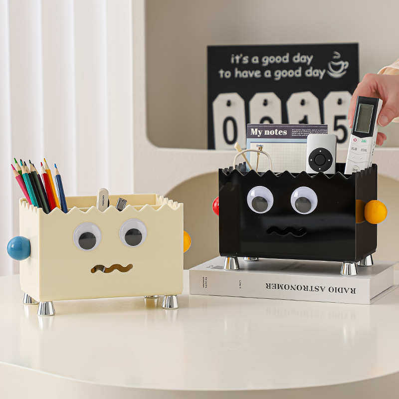 桌面文具分格笔筒奶油风卧室化妆刷办公室创意笔盒学生笔架子,收纳整理,笔筒,淘宝优惠券,粉丝福利购,淘宝优惠卷