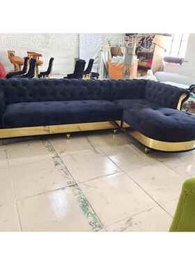 轻奢钛底框客46551厅沙发现代红轻奢沙发意式风格异欧形北网i金ns