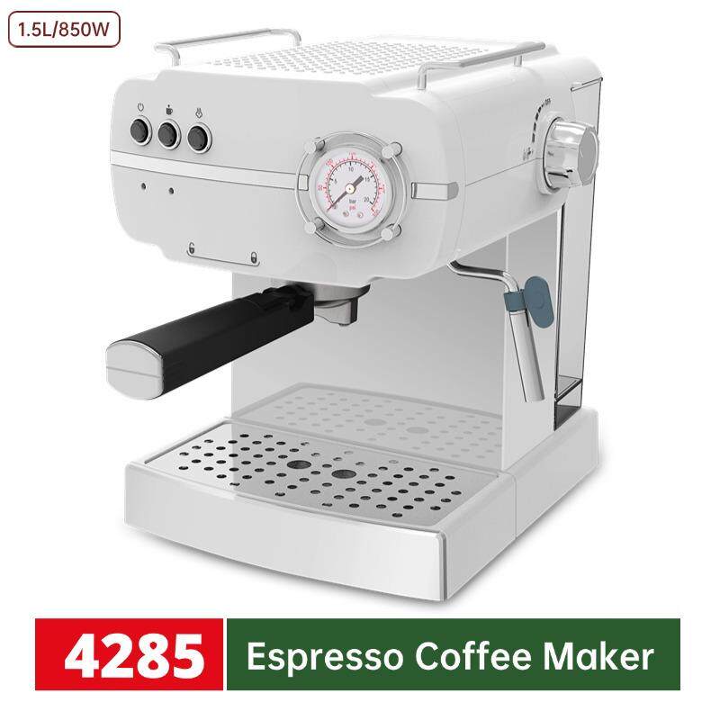 1.5L半自动意式咖啡机压力可打奶泡卡布奇诺家用办公室咖啡机跨境