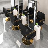 厂家简约美发椅理发店烫染剪发旋转升降美发椅发廊皮质美发椅