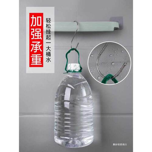 不锈钢S型挂钩挂腊肉晒香肠厨房多功能尖钩浴室免打孔金属单S勾子