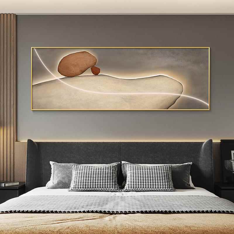 现代轻酒店房间挂画客厅奢沙发画油石饰来运1p-662转卧室主卧床头