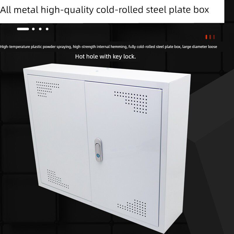 明装家用弱电箱特大号600*500双开门多媒体信息箱网络设备布线箱