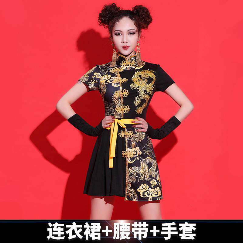 高档jaz舞z女装跳舞套装中风古现代舞服装覆爵士洋装ds国演出服新