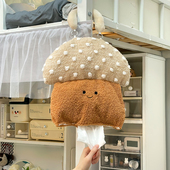 创意蘑菇纸巾盒悬挂式 手提宿舍床头床上用抽纸收纳袋面巾纸壁挂盒