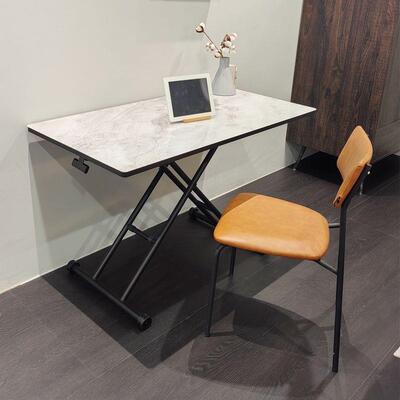 叠桌子餐家用小户型多茶功能小型移动可升降折叠桌长折方桌GJS形