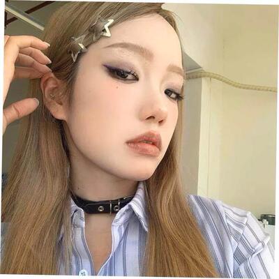 10Pcs Silver Star BB Hairclips Girls Y2K Cute Star Barrettes