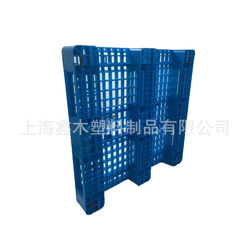川字盘网塑栈板货架叉车卡板可格托XWP加钢料管四面进叉蓝色