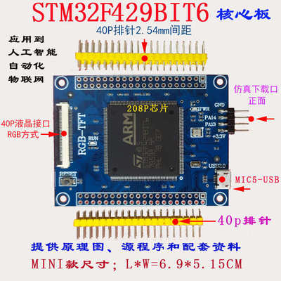 STM32F429核心板 STM32F429开发板 STM32最小系统 STM32F429BIT6