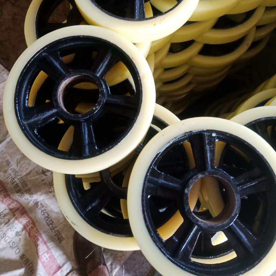加强型6、8、10寸花眼筋耐磨铁芯尼龙脚轮 老虎车轮 脚轮铸铁轮