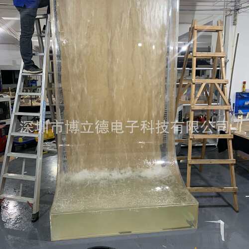 室内瀑布人造数控流水水幕墙瀑布出口外贸透明亚克力水景摆件水帘