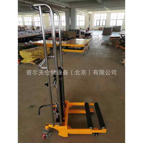 轻型半电动堆高车手动液压升高车工位车迷你堆高机行李车叉车维修