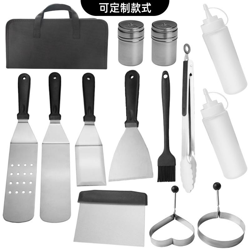烧烤铲工具不锈钢铁板烧套装牛排铲料理铲子组合BBQ铲子5件套装