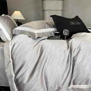 轻简约奢四件套全棉棉100支长绒棉高精密提被套床Dsq61-Mi单纯床