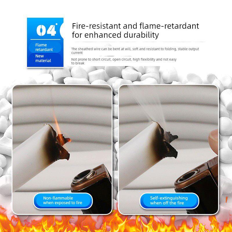 白色RVV电缆线234芯1.52.54610平方两三相国标电缆防水阻燃电源线