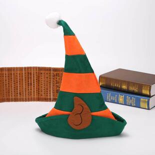 Christmas Hat Striped Non Witch Orange woven Red Adult Ears