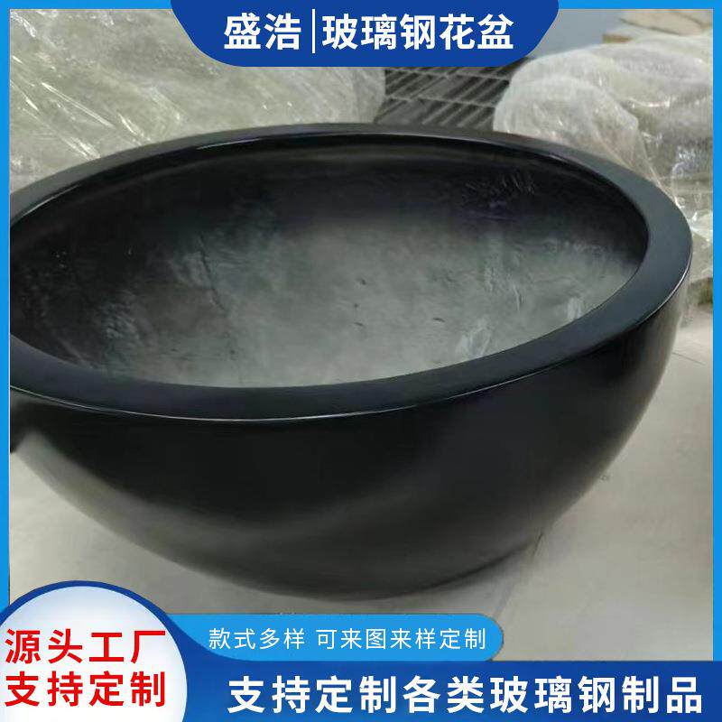 供应现代玻璃钢花盆 户外圆形移动花槽花器 组合落地白色特大花钵