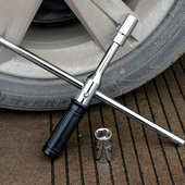 汽车轮胎十字扳手省力加长拆卸换轮胎扳手维修套筒换胎工具套装