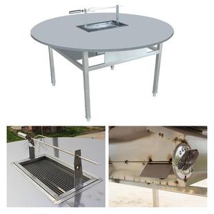 无烟烧烤桌烧烤店桌店设多功能店价备格烤盘羊排烤烤羊子腿