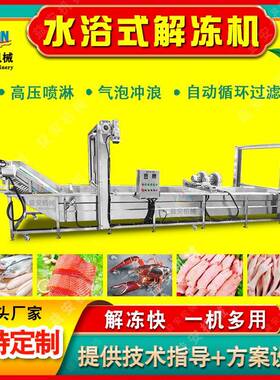 源头工厂冻盘冻肉气泡解冻线商用猪排骨解冻机提升式羊肉解冻机