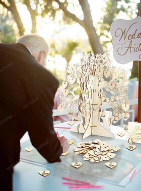 Heart Shape Transparent Wedding Guest Book Decoration