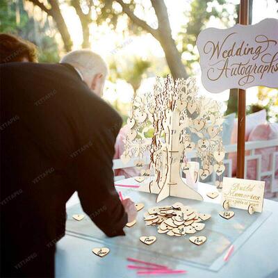 Heart Shape Transparent Wedding Guest Book Decoration