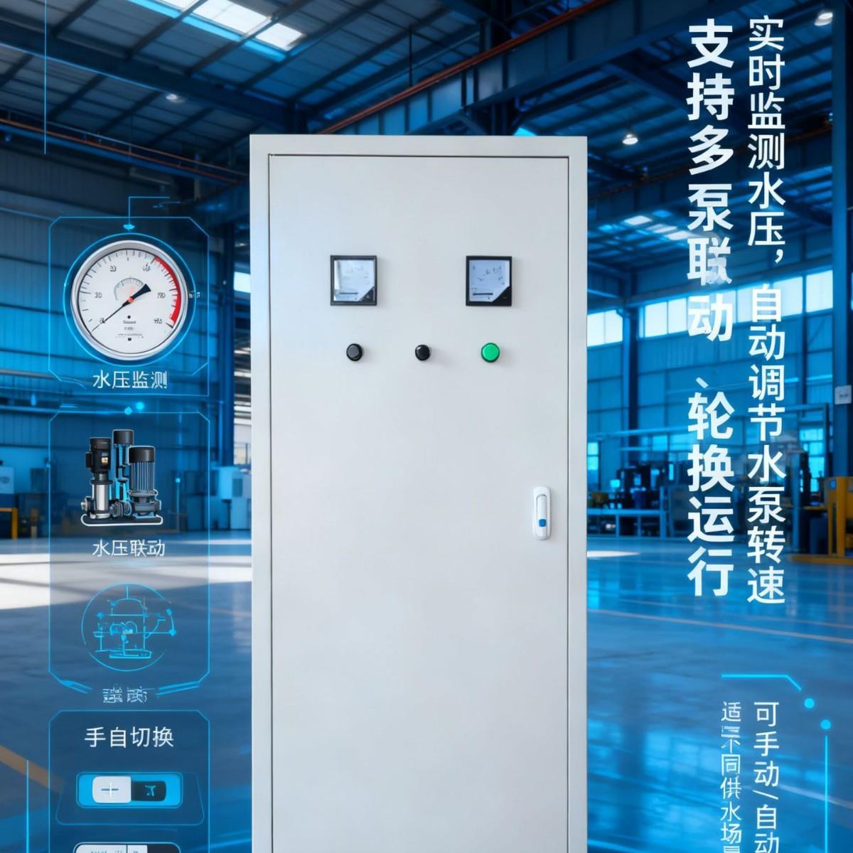 PLC变频恒压供水控制柜水泵电控柜农业灌自动上水