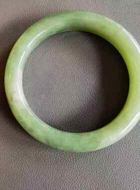 ZB105 天然和田玉手镯 65.99g 内直径59.5mm (附鉴定证书）