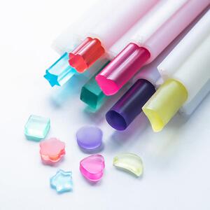 爱皂坊 长条管模具 DIY手工皂中皂硅胶模具 多种精美花型可选择