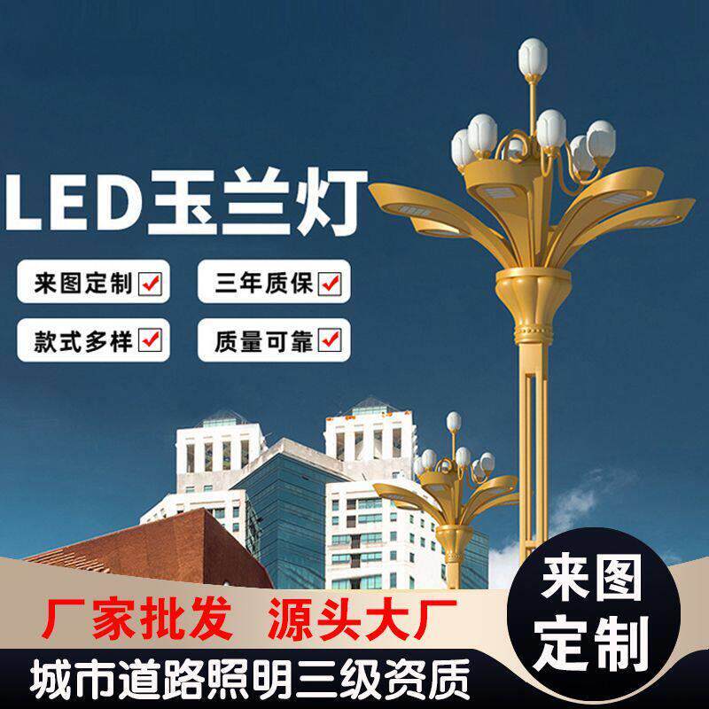 户外大型玉兰灯组合灯景观灯8米12米led中华灯市政照明灯异形灯