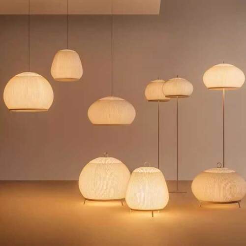 西班牙Vibia Knit编织吊灯设计师款现代简约餐厅灯书房卧室布艺灯