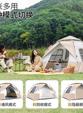 跨境 户外野RJS营全速自动开帐餐篷家庭公园野春露营大游窗防风防