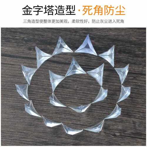 新款直销直供透明水晶三角防尘角柜角防尘 抽屉防尘角垫 衣柜防尘