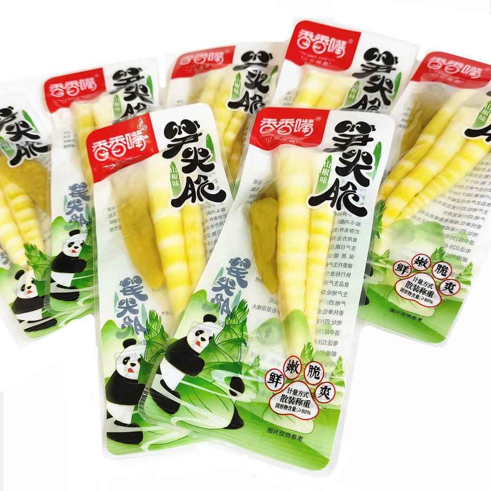 香香嘴笋尖脆山椒味即食小包装小吃年货嫩手剥竹笋条网红解馋零食