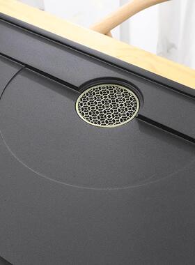 然金石茶盘家用现代简约整石头大小号天石材茶台客厅乌89599中块