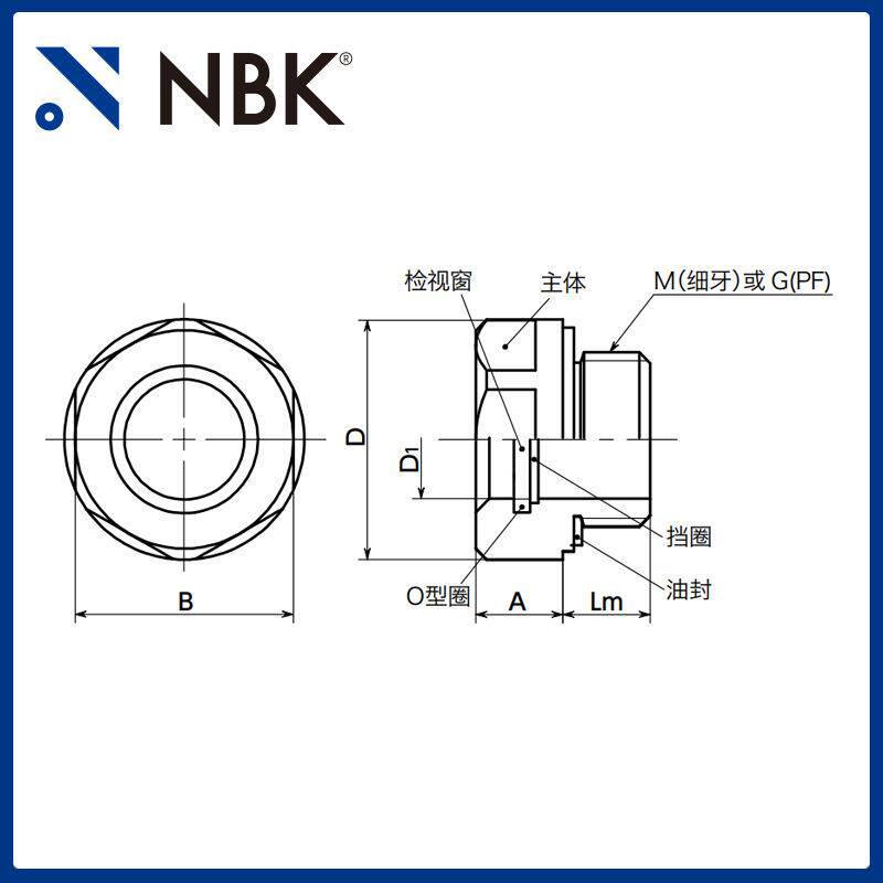 NBK QLGAX 油位窗-符合ATEX指令 可使用温度-20℃-150℃ 源头工厂